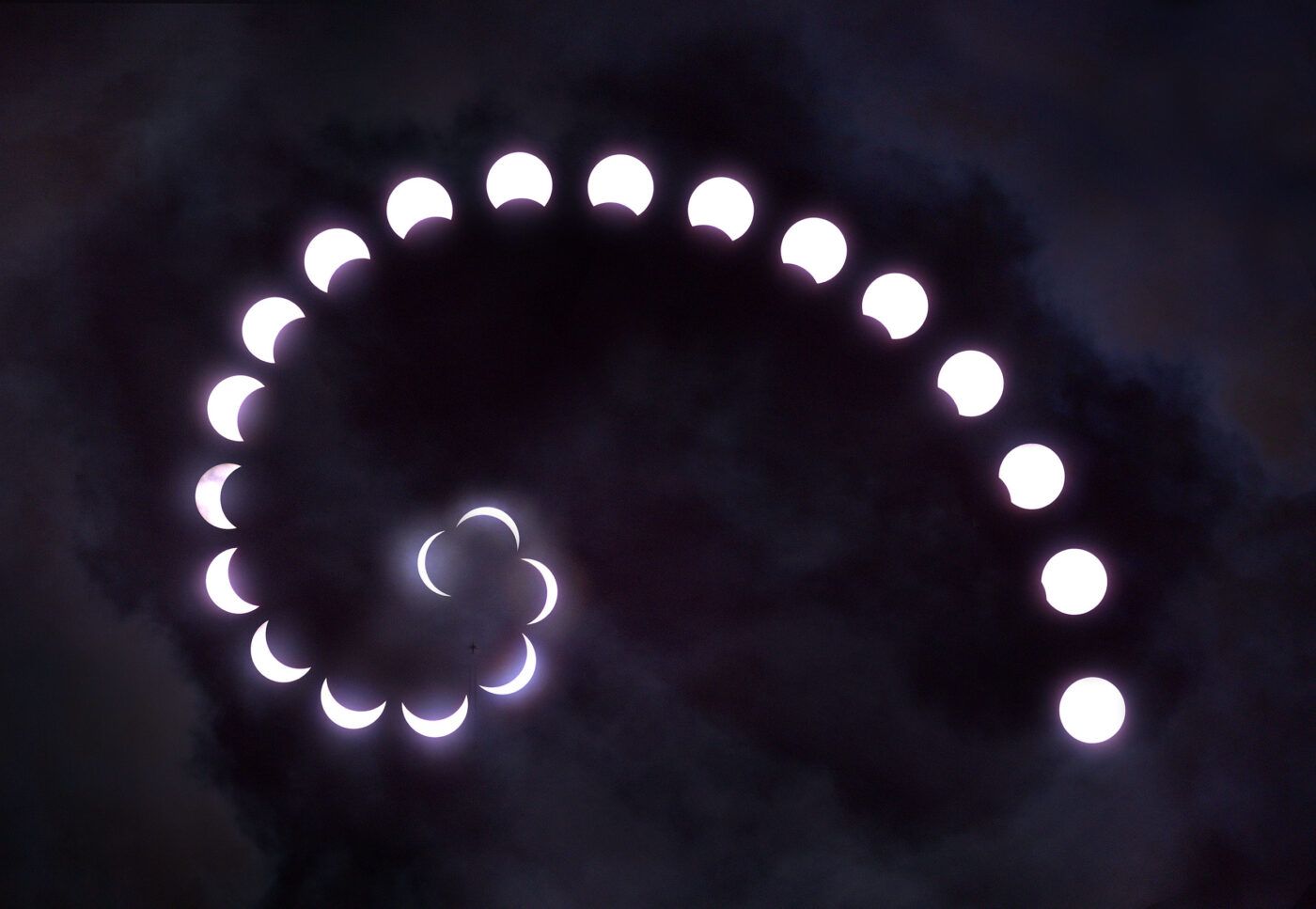 Gael Gomez - Lost Origins Gallery - Solar Eclipse Fibonacci Collage