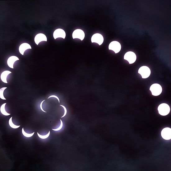 Gael Gomez - Lost Origins Gallery - Solar Eclipse Fibonacci Collage